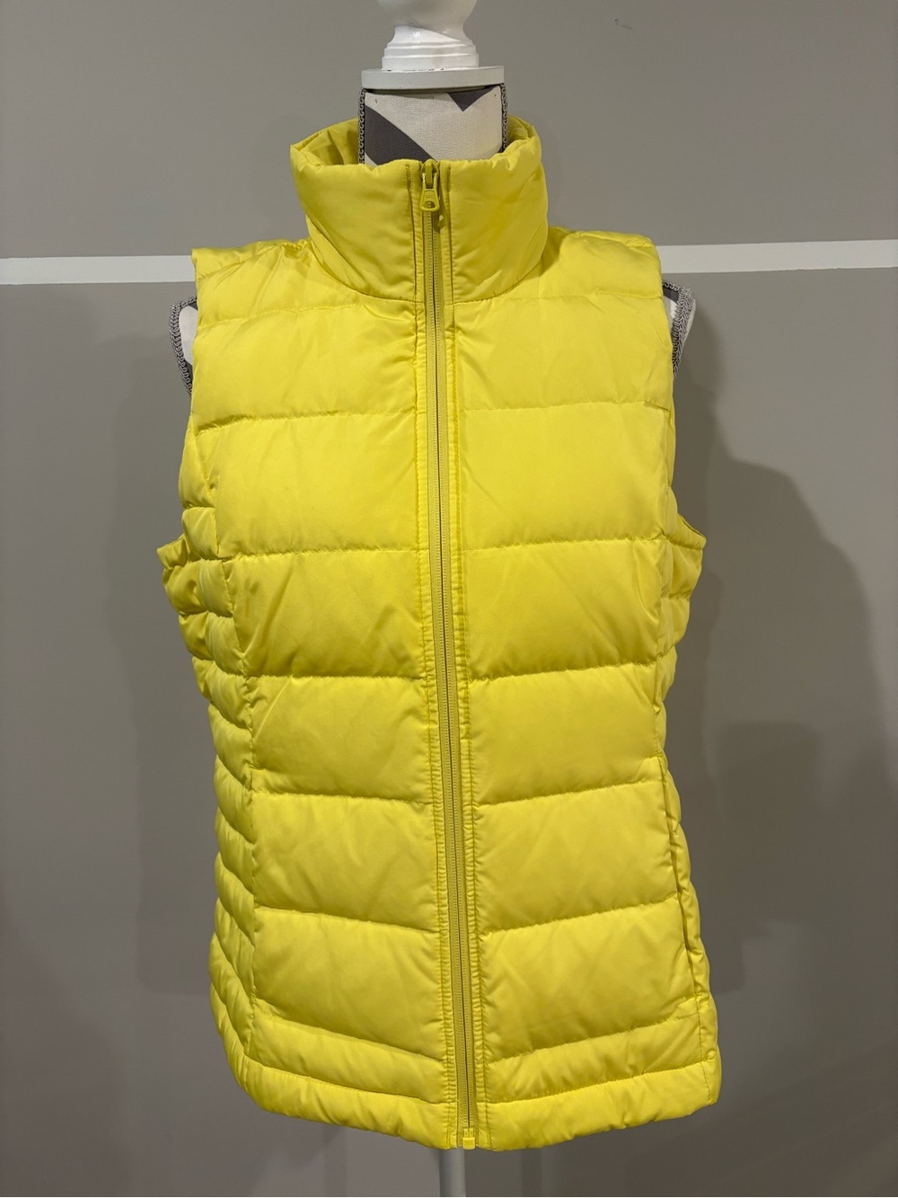 Lands' End Women's Yellow Quilted Puffer Vest
